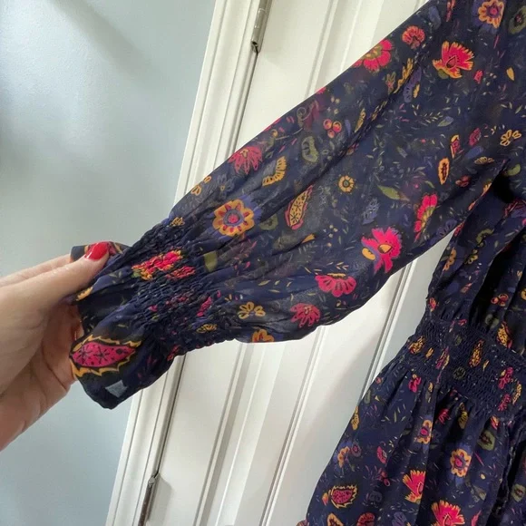 Eshakti Floral Navy Dress 2X/22W - Picture 2 of 5